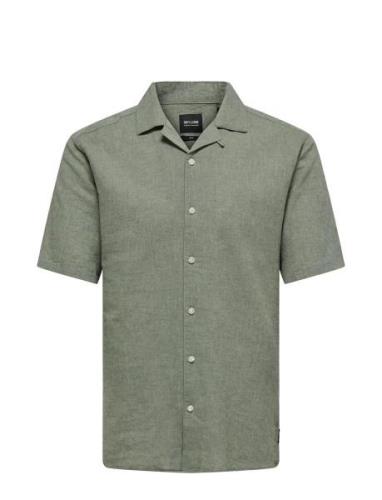 Onscaiden Ss Solid Resort Linen Noos ONLY & SONS Green