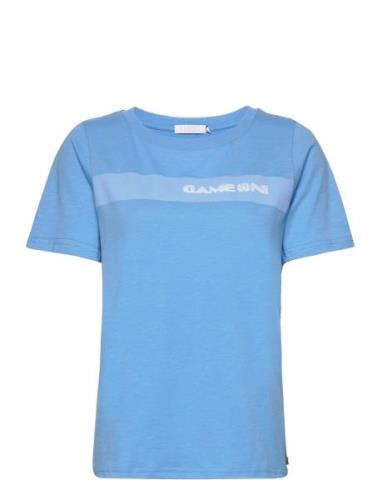 T-Shirt With Game On Print Coster Copenhagen Blue