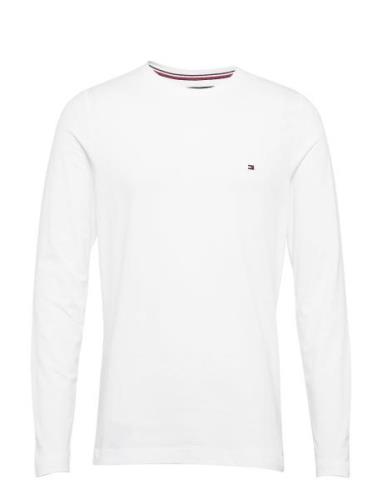 Stretch Slim Fit Long Sleeve Tee Tommy Hilfiger White
