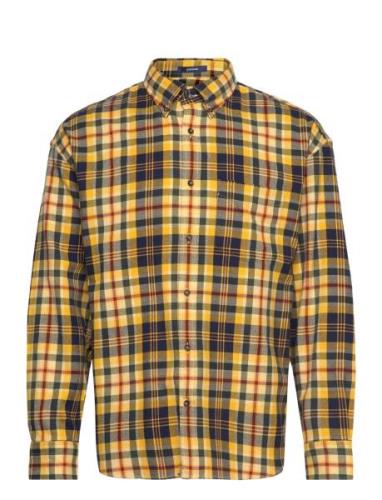 D2. Os Heavy Twill Check Shirt GANT Yellow