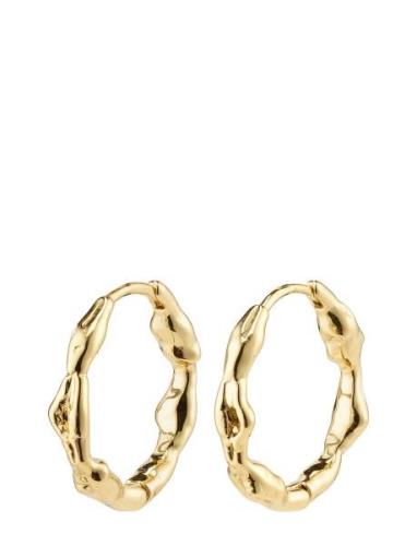Zion Recycled Organic Shaped Medium Hoops Gold-Plated Pilgrim Gold