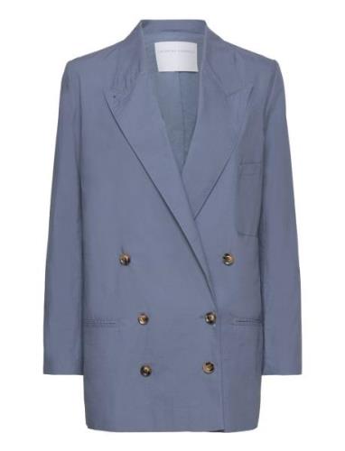 Poplin Suit Blazer Cathrine Hammel Blue