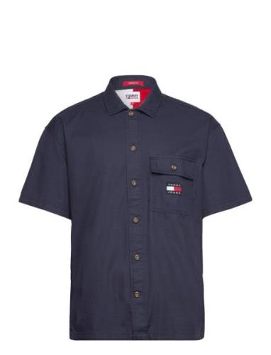 Tjm Classic Solid Ss Overshirt Tommy Jeans Navy