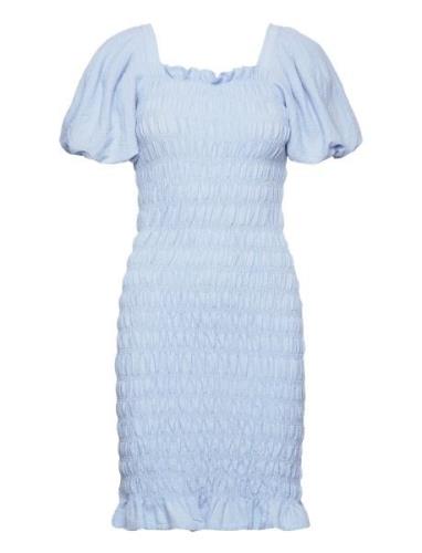Rikko Solid Dress A-View Blue