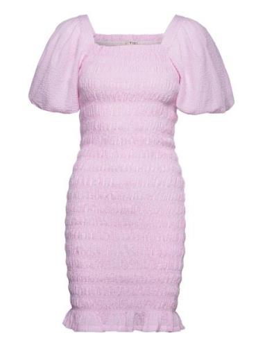 Rikko Stripe Dress A-View Pink