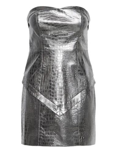 Embossed Pu Mini Dress ROTATE Birger Christensen Silver