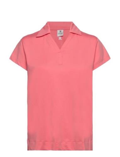 Anzio Cap Polo Shirt Daily Sports Pink