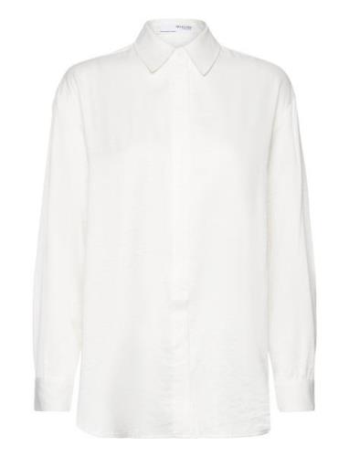 Slfdesiree Ls Shirt B Selected Femme White
