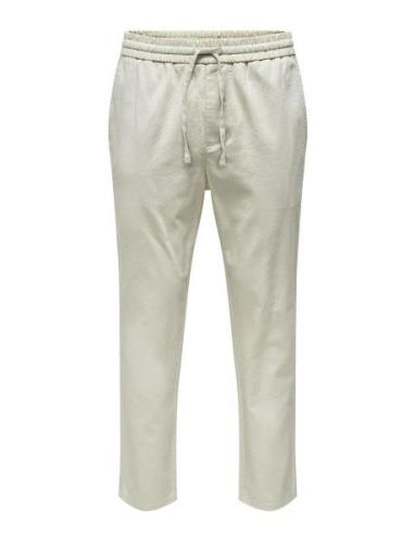Onslinus Crop 0007 Cot Lin Pnt Noos ONLY & SONS Cream