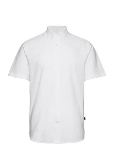 Johan Seersucker S/S Shirt Kronstadt White