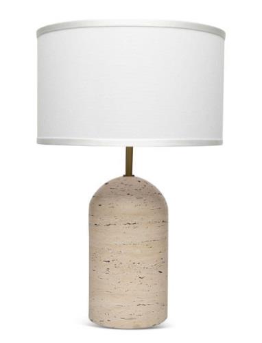 Flair Travertine Table Lamp Humble LIVING Beige