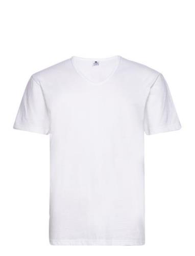 Dovre T-Shirts V-Neck Organic Dovre White