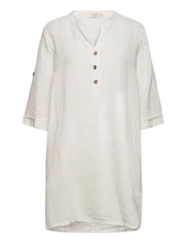 Crbellis Caftan Short Dress - Molli Cream White