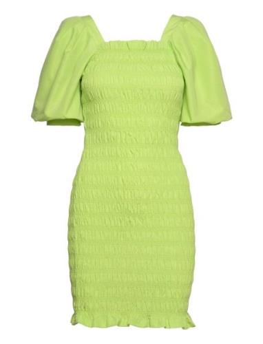 Rikka Plain Dress A-View Green