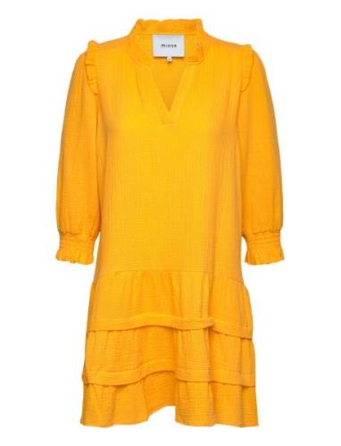 Hemma Knee Length Dress 1 Minus Orange