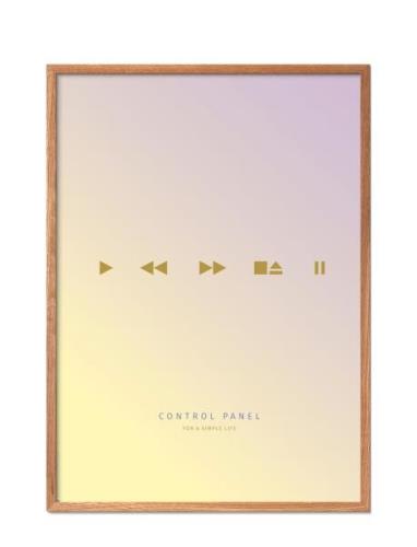 Simple-Living-Control-Panel-Yellow Poster & Frame Patterned