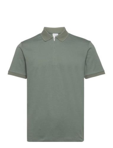 Slhfave Zip Ss Polo Noos Selected Homme Khaki