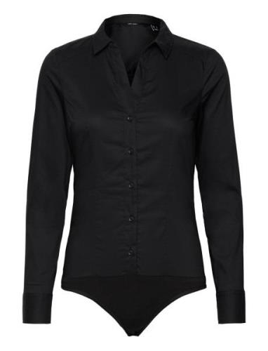 Vmlady L/S G-String Shirt Wvn New Noos Vero Moda Black