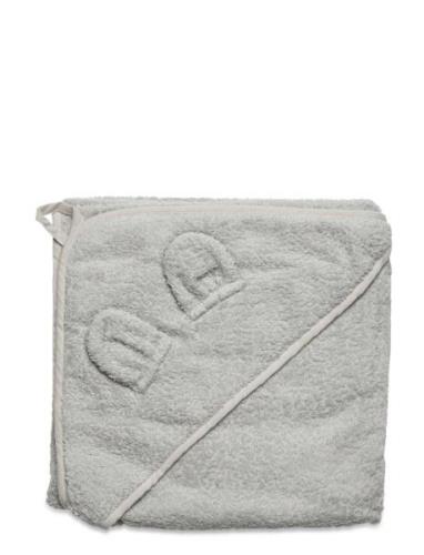 Organic Hooded Towel Pippi Grey