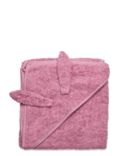 Organic Hooded Towel Pippi Pink