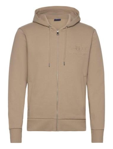 Reg Tonal Shield Full Zip Hoodie GANT Beige