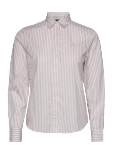 Reg Broadcloth Striped Shirt GANT Cream
