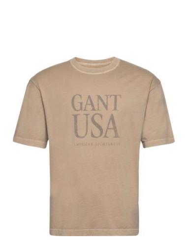 Sunfaded Gant Usa T-Shirt GANT Beige