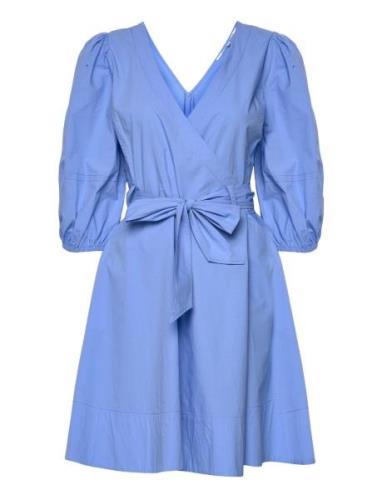 Ricamo Wrap Dress Second Female Blue