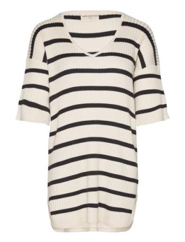 Sway Rib Tunic Stripe Moshi Moshi Mind White