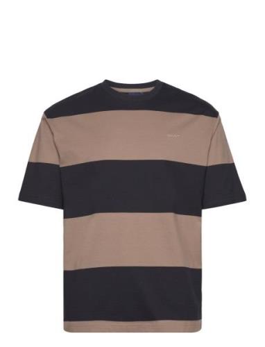 Block Stripe T-Shirt GANT Black