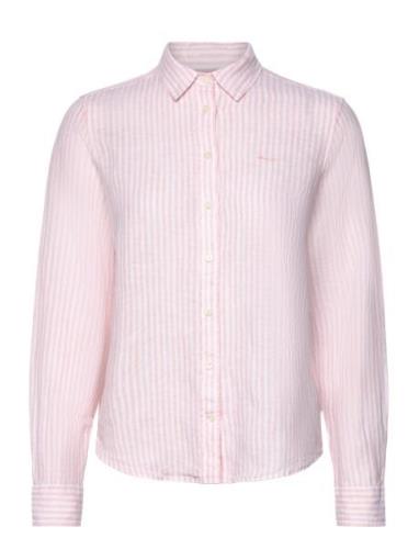 Reg Linen Stripe Shirt GANT Pink