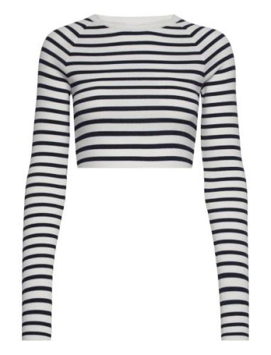 Striped Knit Cropped Top REMAIN Birger Christensen Blue