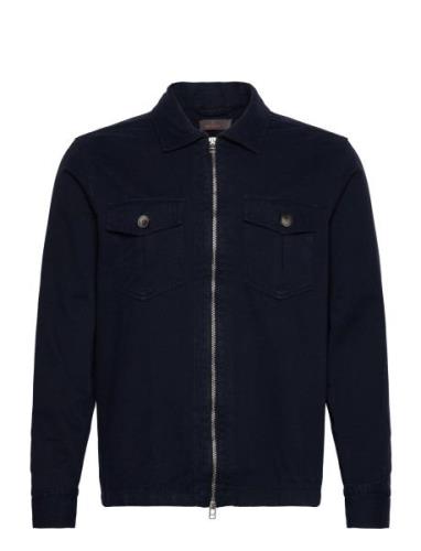 Brayden Zip Shirt Jacket Morris Navy