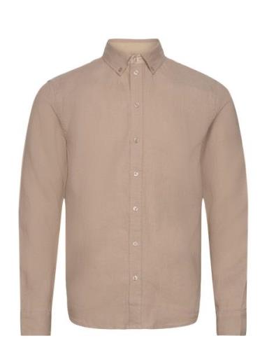 Theo Linen Shirt Mos Mosh Gallery Beige