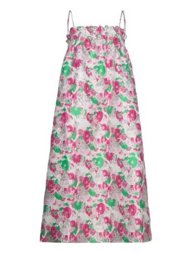 3D Jacquard Strap Dress Ganni Patterned