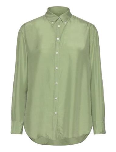 Relaxed Silk Shirt GANT Green