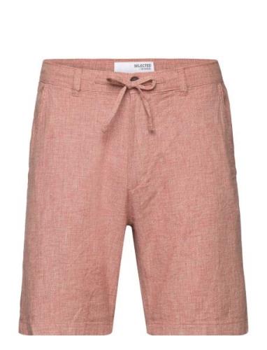 Slhregular-Brody Linen Shorts Noos Selected Homme Red