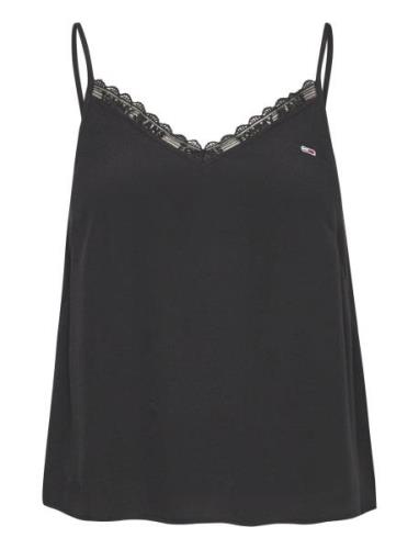 Tjw Essential Lace Strappy Top Tommy Jeans Black