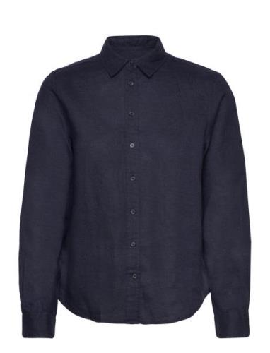 Reg Linen Chambray Shirt GANT Navy