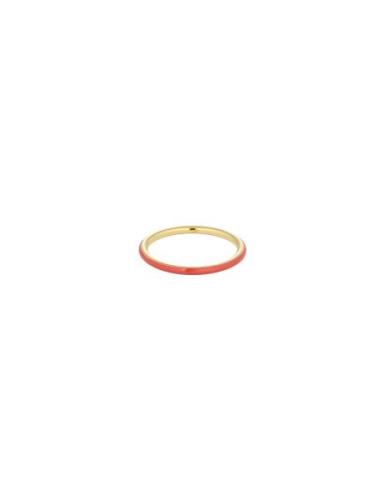 Classic Stack Ring Design Letters Red