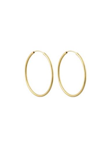 Hula Hoops 30Mm Gold Plated Design Letters Gold