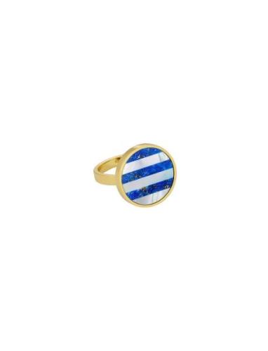 Gemst Lollipop Ring 17Mm Design Letters Blue