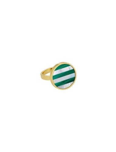 Gemst Lollipop Ring 17Mm Design Letters Green
