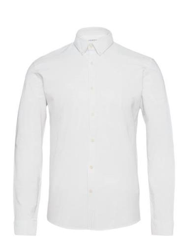 Yarn Dyed Oxford Superflex Shirt L/ Lindbergh White