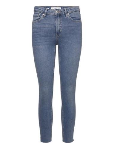 Skinny Cropped Jeans Mango Blue