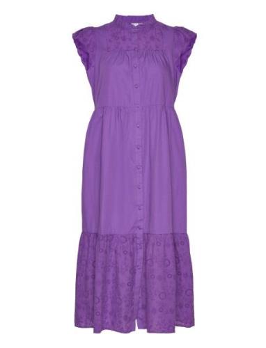 Yasviola Ss Long Shirt Dress S. YAS Purple