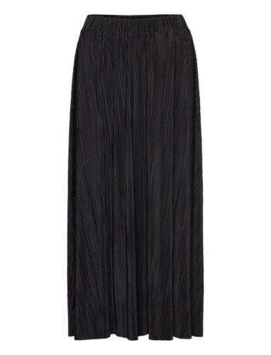 Slfsimsa Midi Plisse Skirt Noos Selected Femme Black