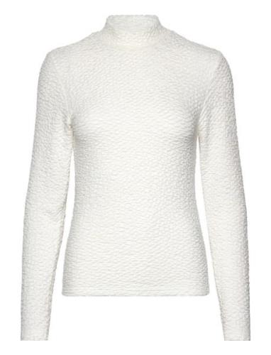 Slfginny Ls High Neck Top Noos Selected Femme White