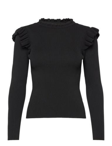 Onlsia Sally Ruffle Ls Pullover Knt ONLY Black
