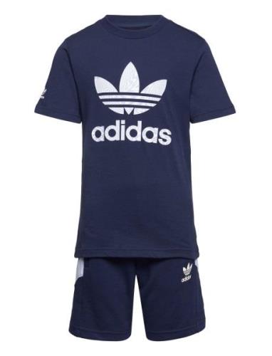 Adidas Rekive Shorts And Tee Set Adidas Originals Navy